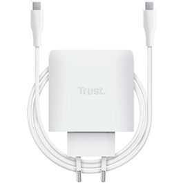 CARGADOR PARED/VIAJE USB-C 65W + CABLE USB-C 2 M MAXO BLANCO TRUST